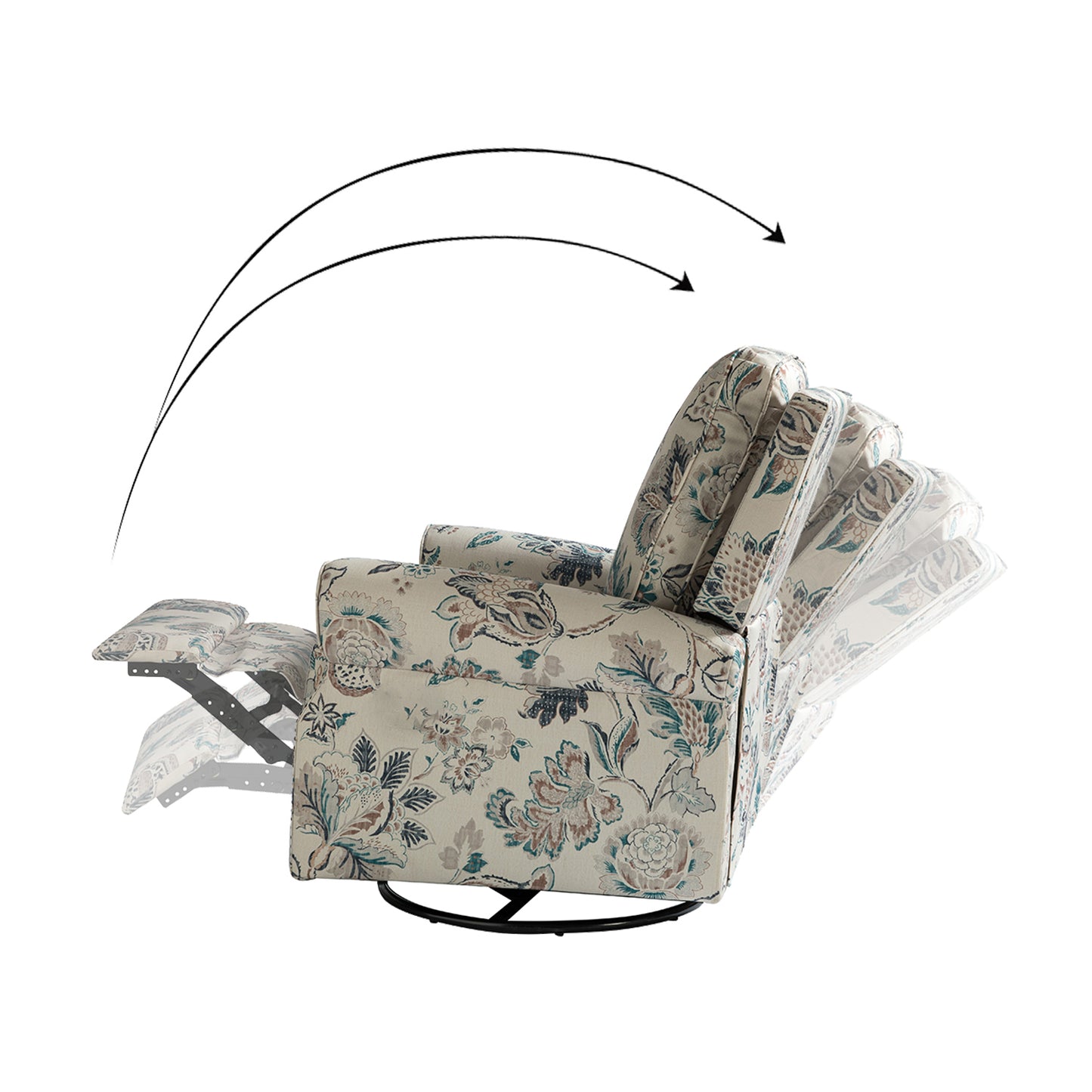 Kaspar Manual Swivel Glider Recliner