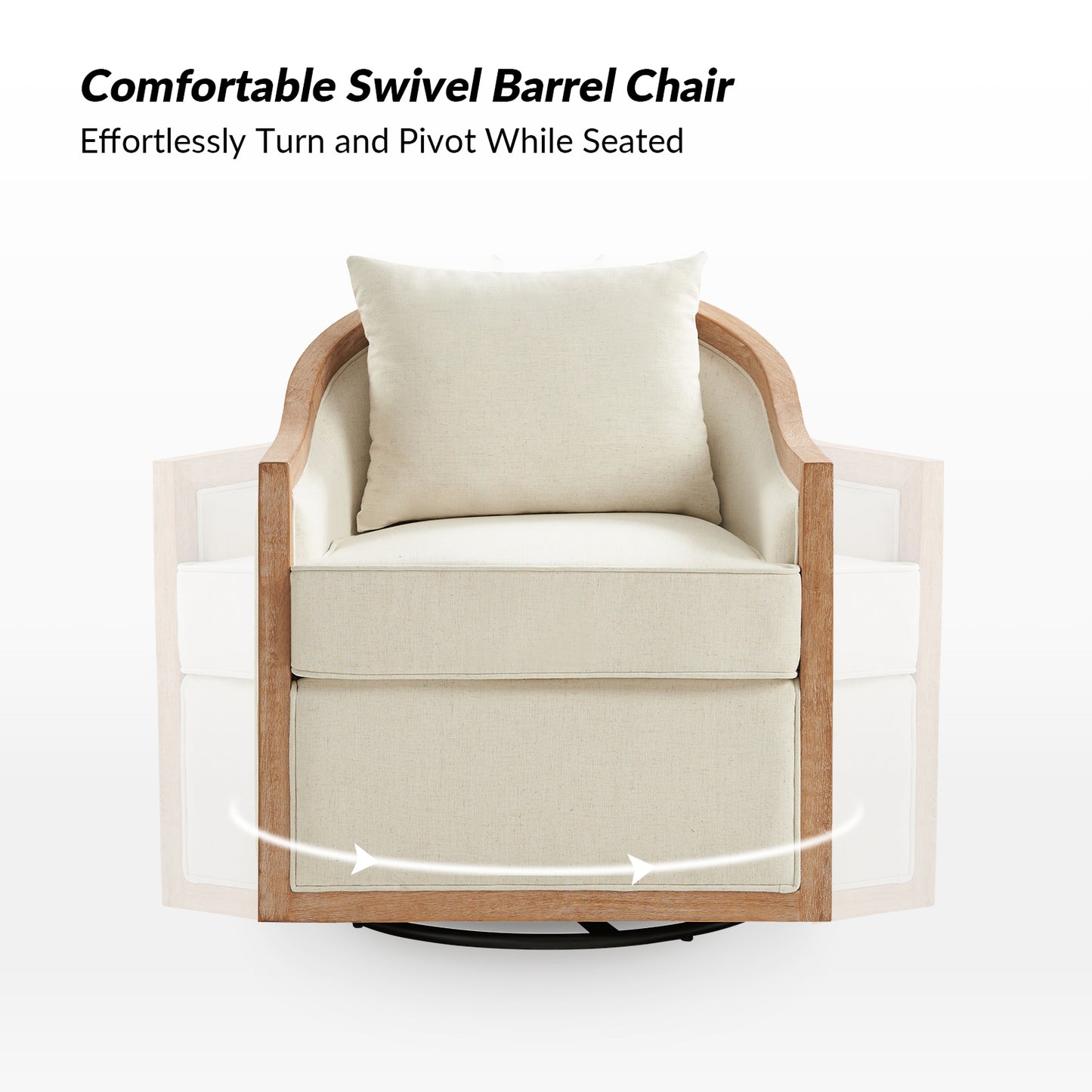 Paul Jess Farmhouse Solid Wood Swivel Chair