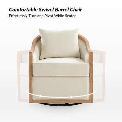 Paul Jess Farmhouse Solid Wood Swivel Chair