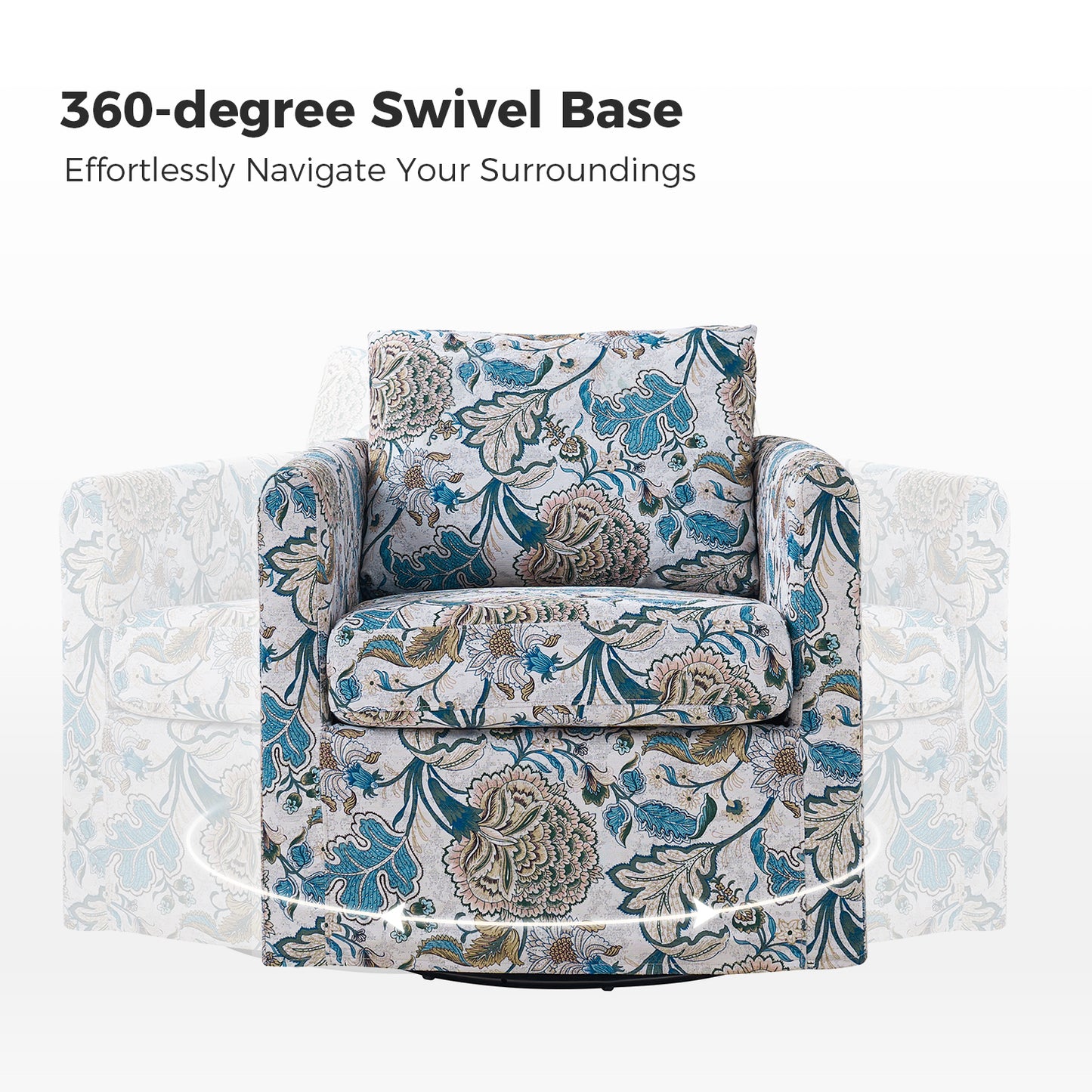 Armando Slipcovered Swivel Chair