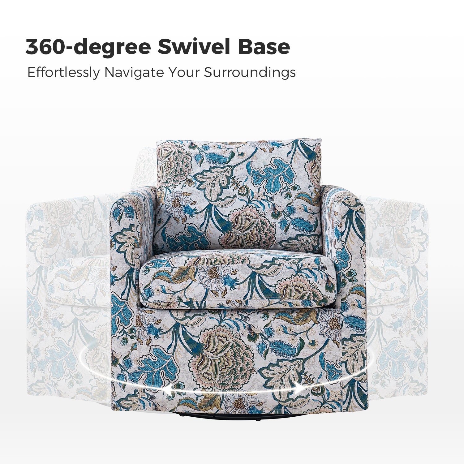 Armando Slipcovered Swivel Chair