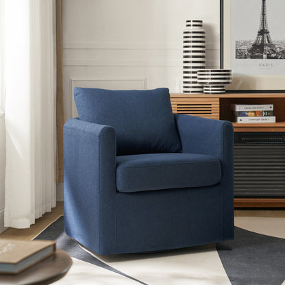 Asser Slipcovered Swivel Chair