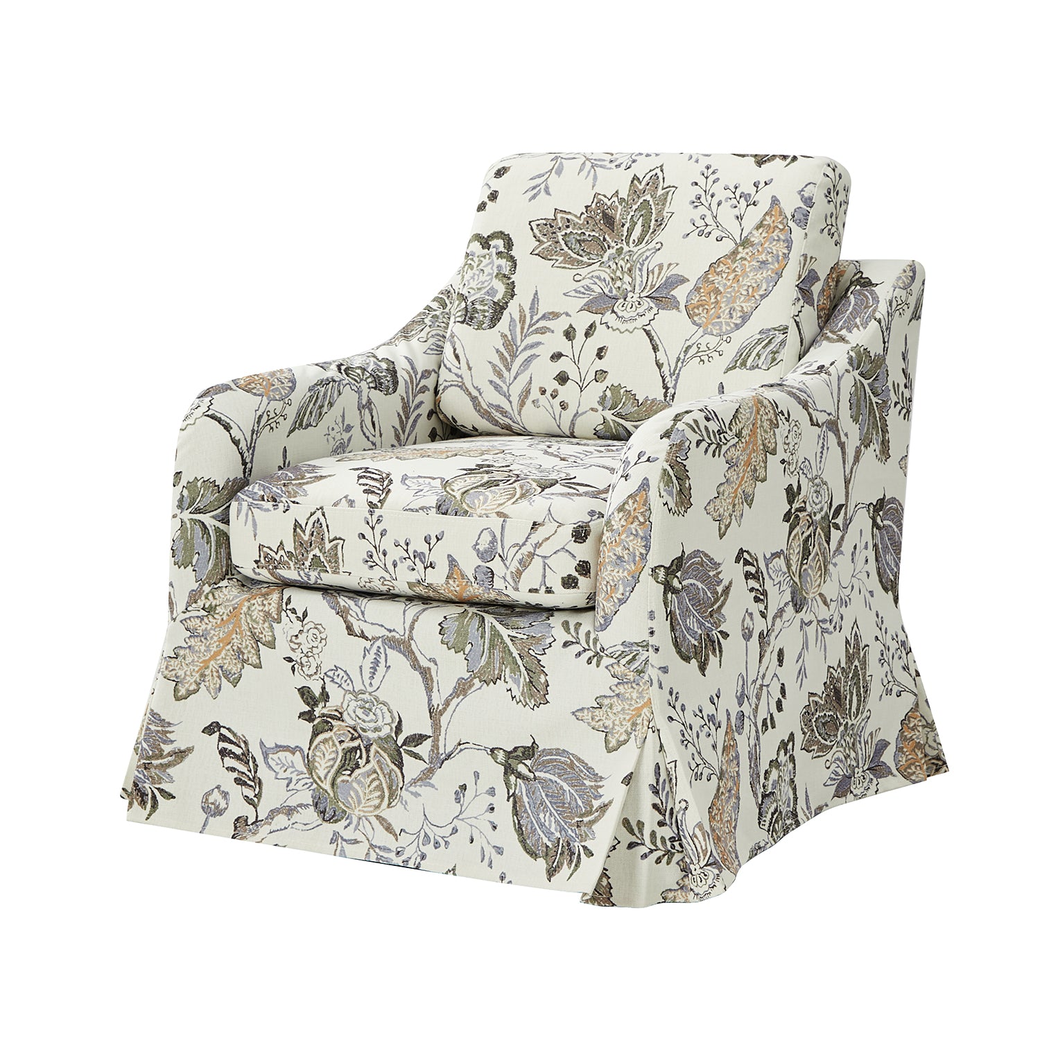 Alois Slipcovered Swivel Chair