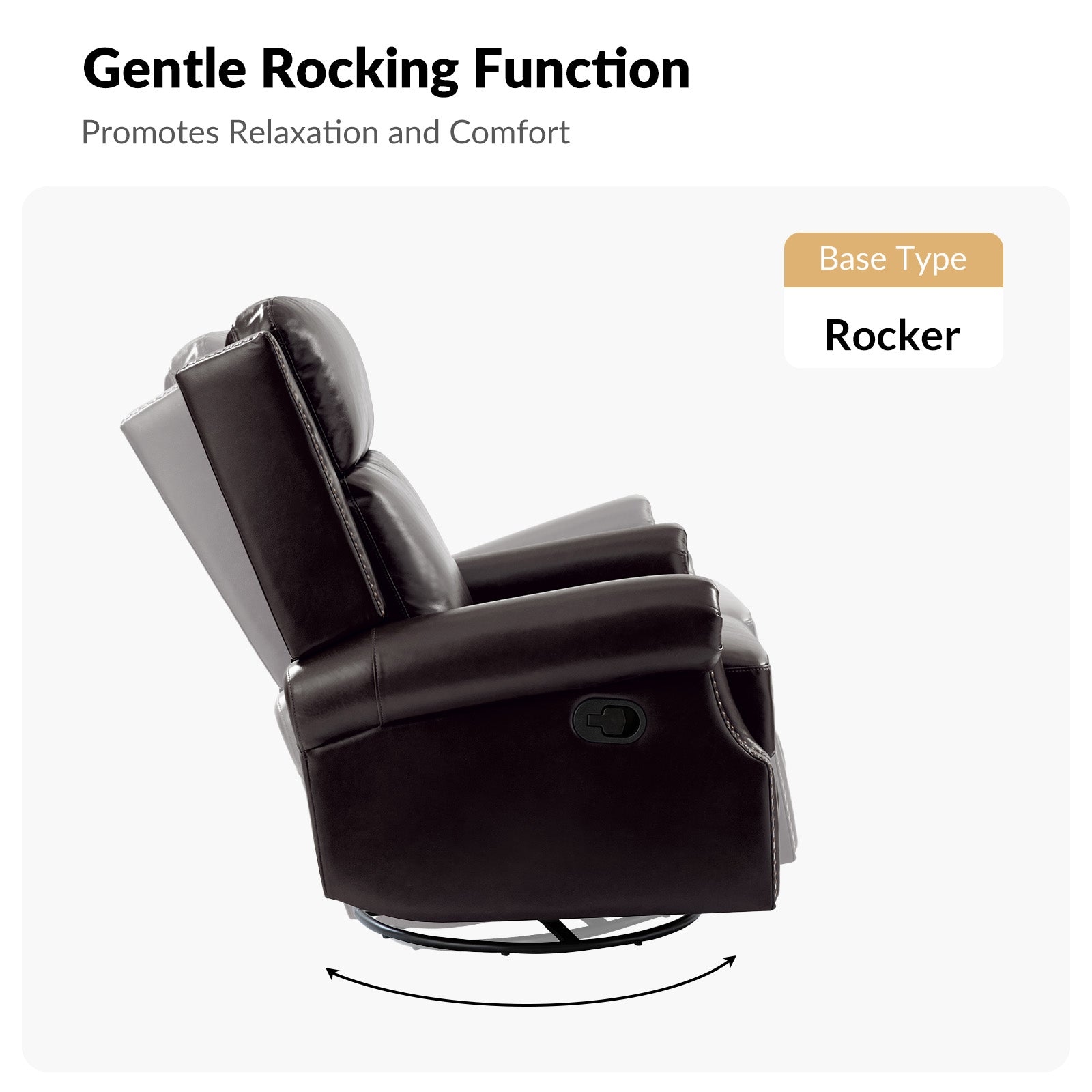 Albert Genuine Leather Manual Swivel Glider Recliner
