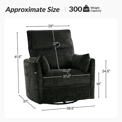 Archibald Power Rocking Swivel Nursery Recliner