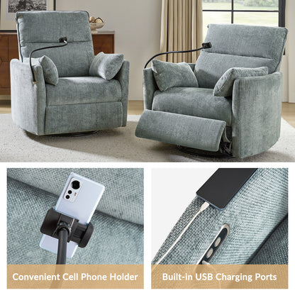 Archibald Power Rocking Swivel Nursery Recliner