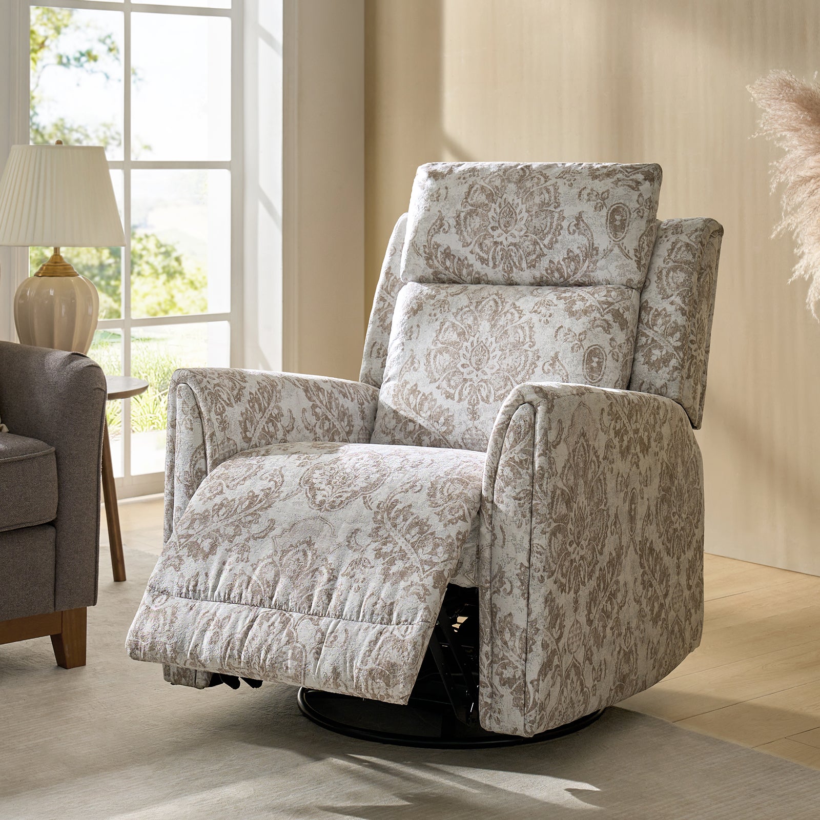 Alfons Swivel And Rocker Power Recliner With Headrest