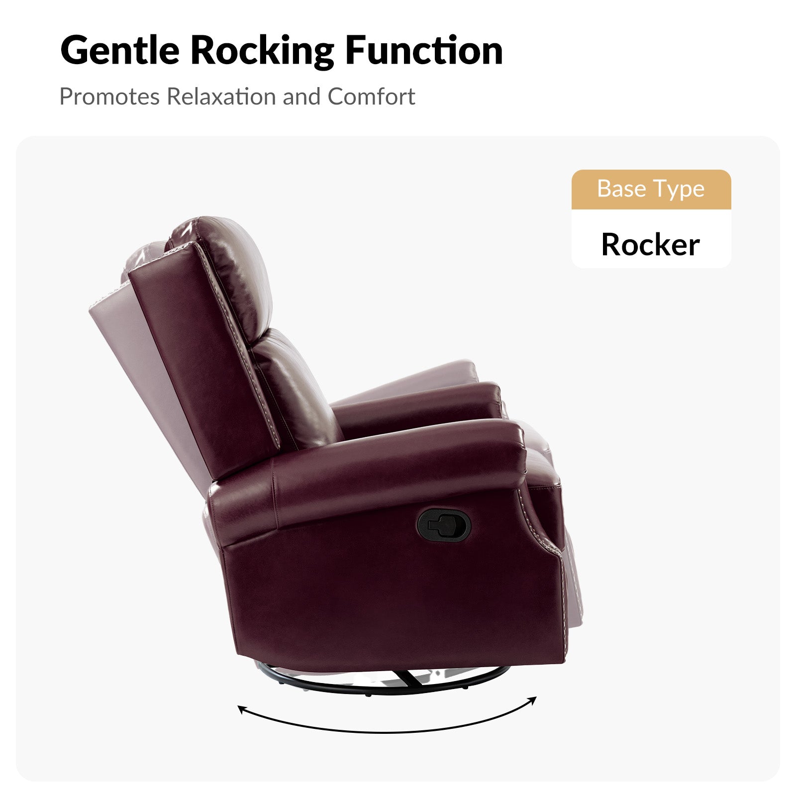 Albert Genuine Leather Manual Swivel Glider Recliner