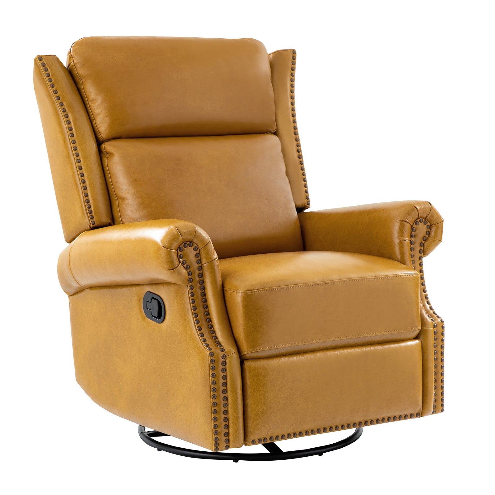 Albert Genuine Leather Manual Swivel Glider Recliner