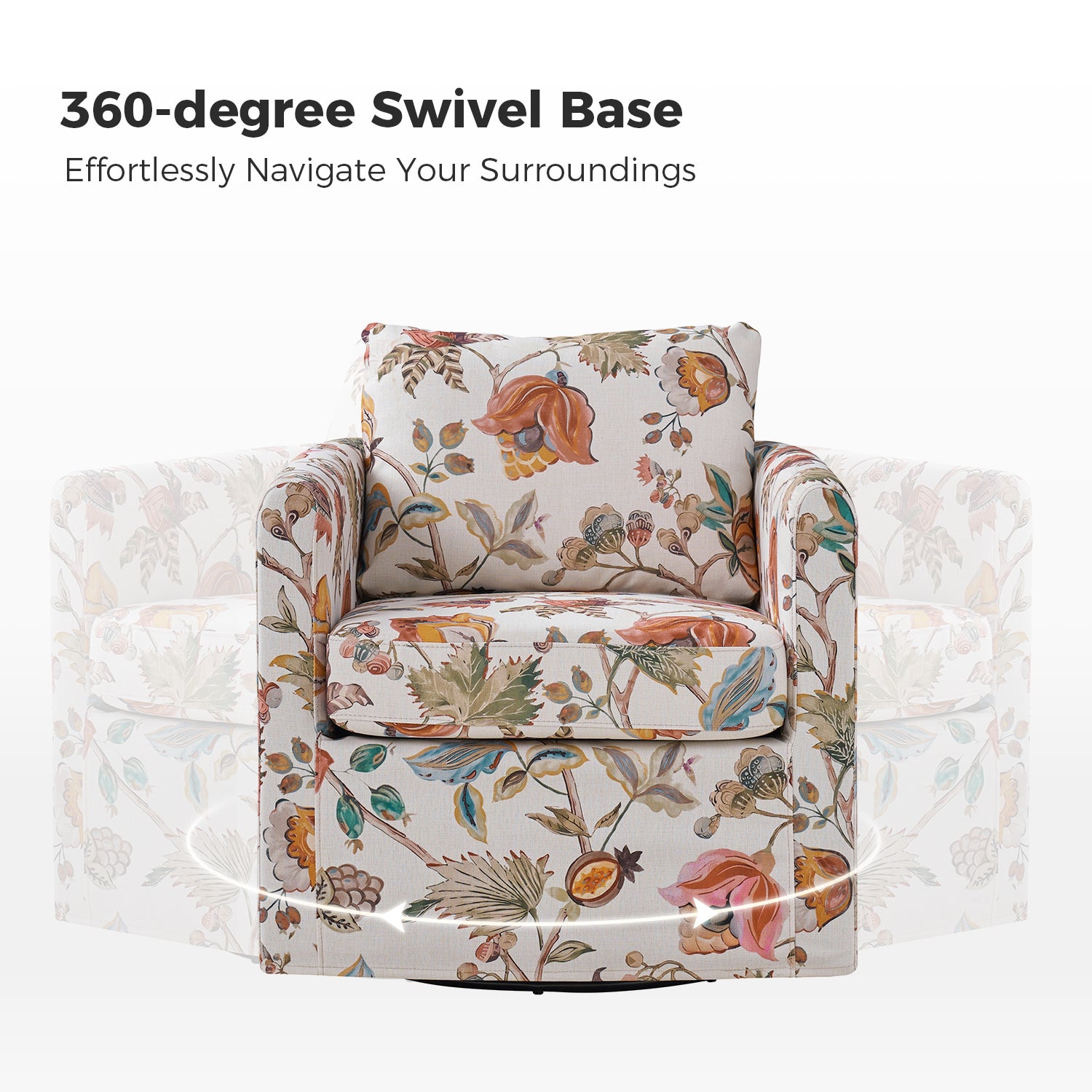 Armando Slipcovered Swivel Chair