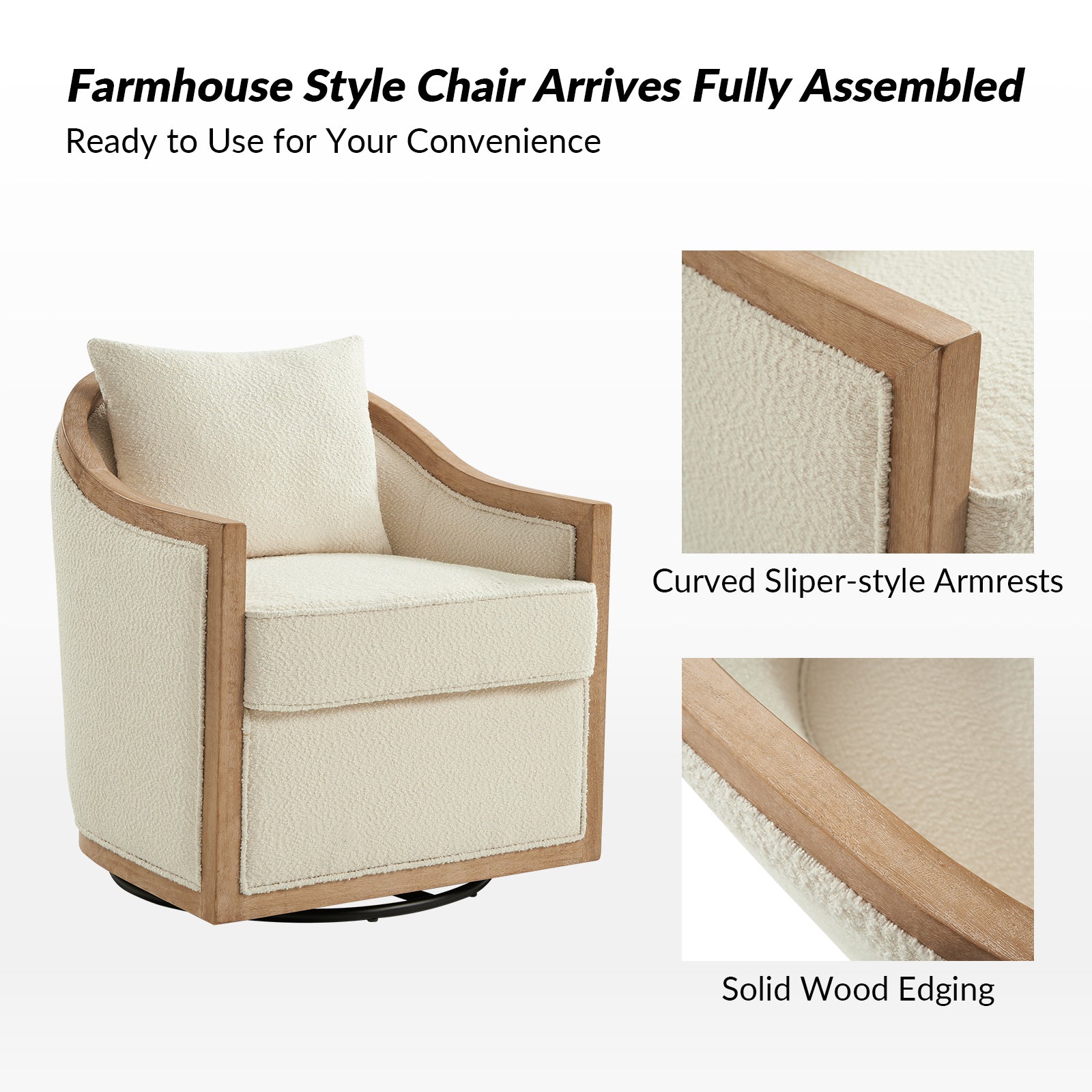 Paul Jess Farmhouse Swivel Chair