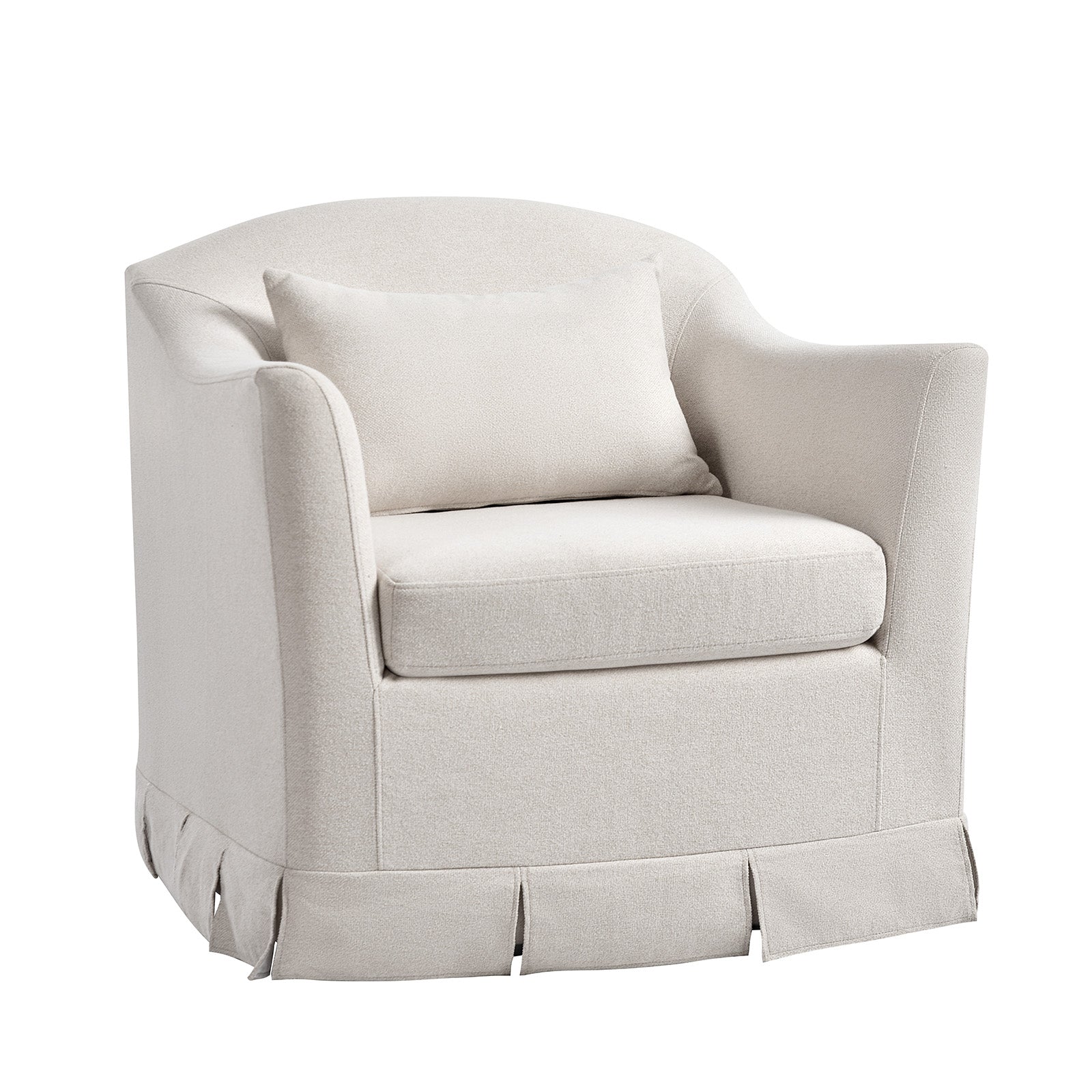 Patricia Slipcovered Swivel Armchair