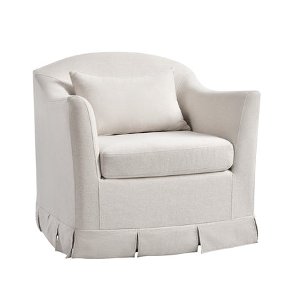 Patricia Slipcovered Swivel Armchair