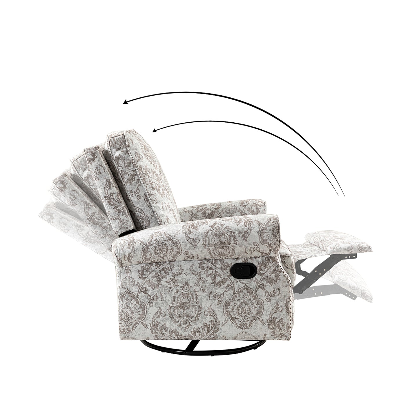 Kaspar Manual Swivel Glider Recliner
