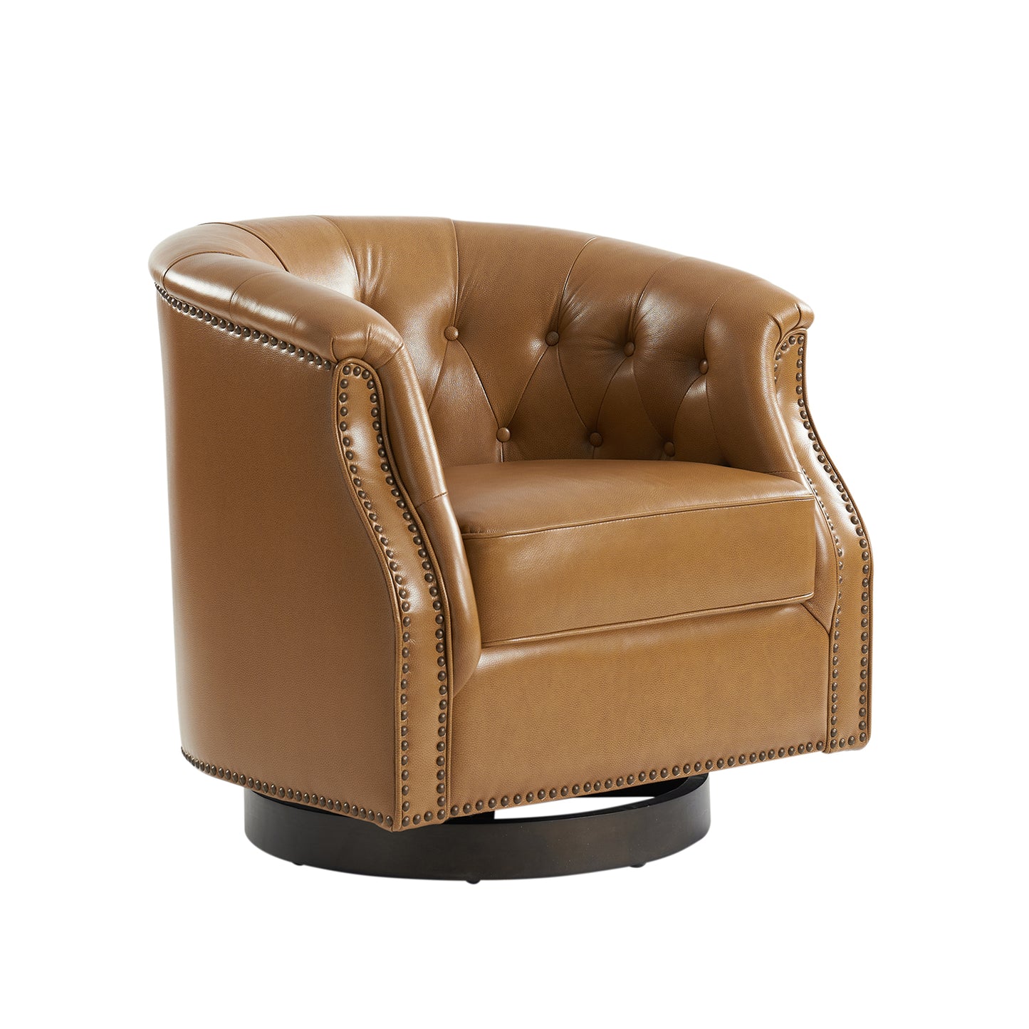 Veitin Chesterfield Rocker and Swivel Genuine Leather Chair