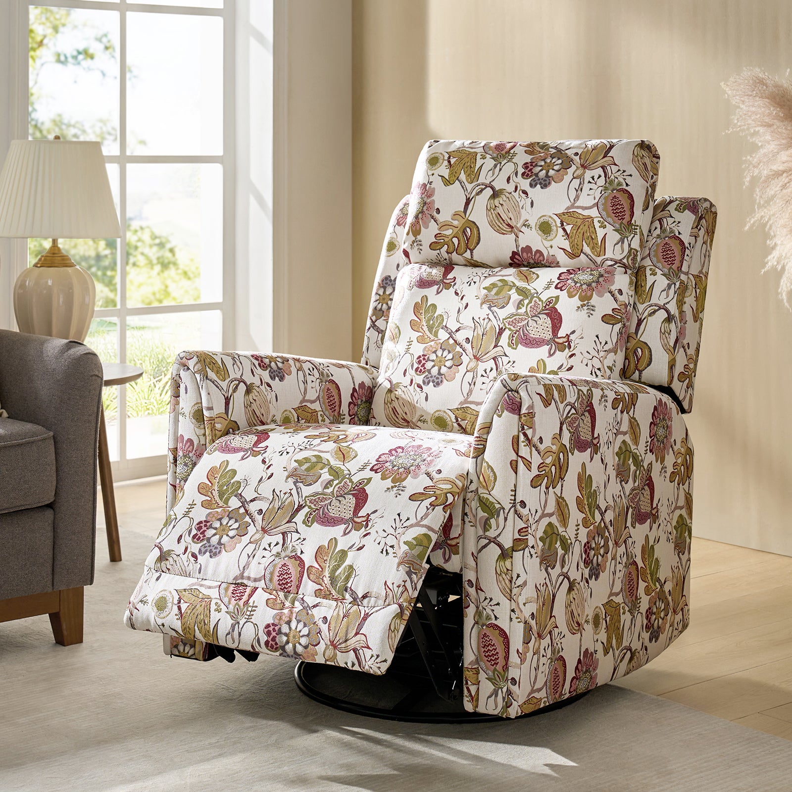 Alfons Swivel And Rocker Power Recliner With Headrest