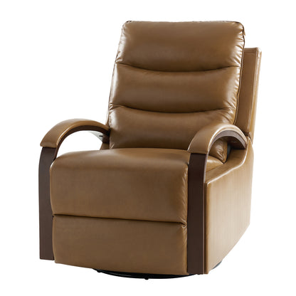 Konradin Genuine Leather Swivel Rocking Manual Recliner